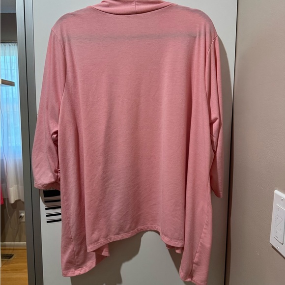 NY Collection Soft Pink Open Cardigan - Picture 3 of 3